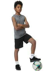 EXARUS 3-Pack Boy T-Shirt Youth Quick-Drying Sweat-Wicking Short-Sleeved Sportswear Breathable Top - Đen, xám và đỏ - Xem 5