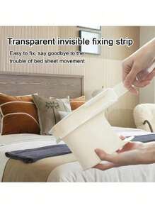 4 件套可锁床单支架、转角床单支架、防滑床单夹、床垫绑带、适用于大多数床单尺寸、防滑床单支架，可将床单牢固固定到位 - 彩色 - 查看 6