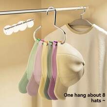 Fashionable Metal Hat Storage Set - Easy-To-Install Wall-Mounted Storage Box Suitable For Baseball Caps, Scarves, Belts, A Multifunctional Storage Solution - Wardrobe Decoration, Durable Plastic Structure, Practical Hooks - 1件 - 查看 3