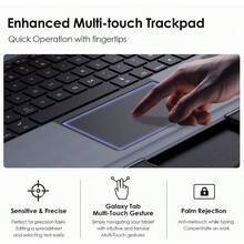 Funda tipo portátil Nillkin Carry Go para Galaxy Tab S10 Ultra/S9 Ultra de 14.6" con asa, funda resistente con teclado extraíble retroiluminado, trackpad, soporte vertical/horizontal y cubierta de cámara - Negro - Ver 6