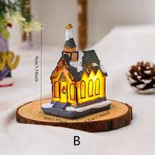 1 قطعة من بيت الثلج المضيء من الراتنج، ديكور عيد الميلاد، بيت صغير مضيء لعيد الميلاد، مناسب لحفلات العطلات وحفلات عيد الميلاد وديكور المشاهد والديكور المنزلي وهدايا الحفلات، ديكور حفلة عيد الميلاد الممتع، عيد ميلاد سعيد، السنة الجديدة سعيدة، هدية عيد الميلاد، زينة عيد الميلاد، ديكور غرفة الشتاء