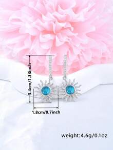 1 对青少年魅力方晶锆石耳坠，适合女孩礼物，适合日常装饰，适合派对珠宝生日礼物 - 1# - 查看 8