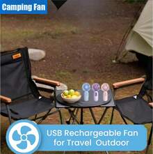 VanSmaGo Caming Fan Portable Mini Outdoor Fan Set [2/3/4/5/6/9/10 Pieces] Handheld Personal Small Fan With 3 Speed For Outdoor Travel, USB Rechargeable Battery Powered Durable Eyelash Fan, Multiple Colors - 8pcs--Black*4+Pink*4 - 查看 10