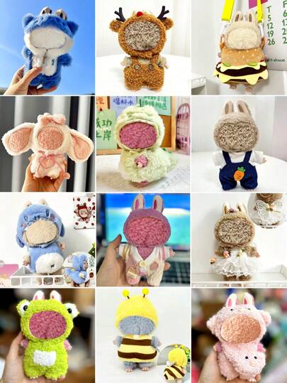 1pc 17cm Labubu Doll Clothes (Clothes Only), Mini Cute Doll Clothes Set Suitable For Labubu Decoration Clothes Replacement, DIY Doll Clothes Decoration, Dress Up Accessories