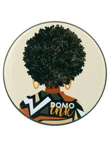 Tru X Domo Ink Collab Compact Mirror 1 Count Ouchless Elastics Secure Hold Unique Slide Design Bright Prints Fashion Accessories Selfie Function Playful Nature Bold Style - 彩色 - 查看 2