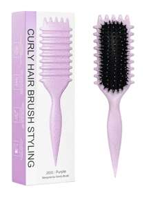 Locken definierender Pinsel - Nylon Stylingbürste für lockiges Haar, Formen und Definieren von Locken mit weniger Ziehen und Trennung, geeignet für Frauen und Männer