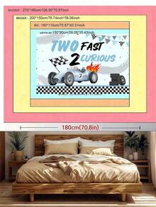 1 tấm phông nền sinh nhật chủ đề đua xe - Biểu ngữ 'Two Fast 2 Curious' màu xanh lam và đen cổ điển Trang trí tiệc Vật dụng trang trí lễ kỷ niệm Cờ ca rô Các yếu tố bóng bay Đạo cụ chụp ảnh Studio Trang trí sinh nhật cho nam Tiệc đua xe tốc độ Trang trí tường sự kiện chủ đề nhà để xe - Nhiều màu - Xem 6
