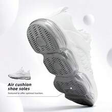 Womens Walking Running Shoes Air Cushion Breathable Fashion Tennis Sneakers Mesh Workout Casual Athletic Sports GymChristmas - 1 白色 - 查看 7