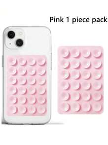 6pcs/Set 24pcs Silicone Suction Cup Phone Stand Pad, Multi-Function Suction Cup Wall Mount Bracket Square Non-Slip Phone Case Holder Suitable For Most Phones, Great For Home, Outdoor Shooting (1/2/3/6pcs Available)