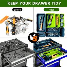 Organizadora de Caja de Herramientas, Almacenamiento de Organización (60 Unidades, Azul y Verde) - 60 unidades (azul + verde) - Ver 5