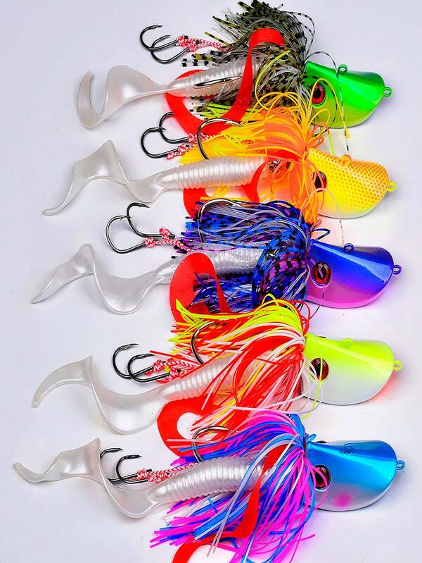 Set di esche morbide e teste affusolate TACKLEPIONEER Premium - Esche durevoli e accattivanti per la pesca in acqua dolce e salata, opzioni di colori vivaci, ami con piombo per pescatori professionisti, attrezzatura per la pesca in acqua dolce | Esche da pesca vivaci | Ami da pesca durevoli, accessori da pesca