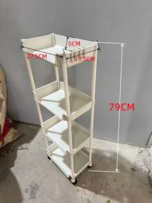 3/4/5 Tier Rolling Storage Cart, Compact & Practical, Space-Saving, 5-Tier Shelving Unit, Modular Detachable Storage Rack, Plastic Rolling Storage Cart, Multi-Purpose For Kitchen & Office, Floor-Standing Wheeled Stand, Easy To Move, Suitable For Kitchen, Garage Or Studio Organization, Rolling Storage Cart - Multicolor - View 11