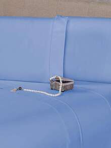 King Size Flat Sheet In Percale 180 Thread Count - Blue Driver - View 2