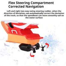 1 件遥控高速双马达防水遥控船 - 远程控制、灵活转向、遥控玩具、儿童玩具、节日/生日礼物、玩具、游戏 - 彩色 - 查看 7