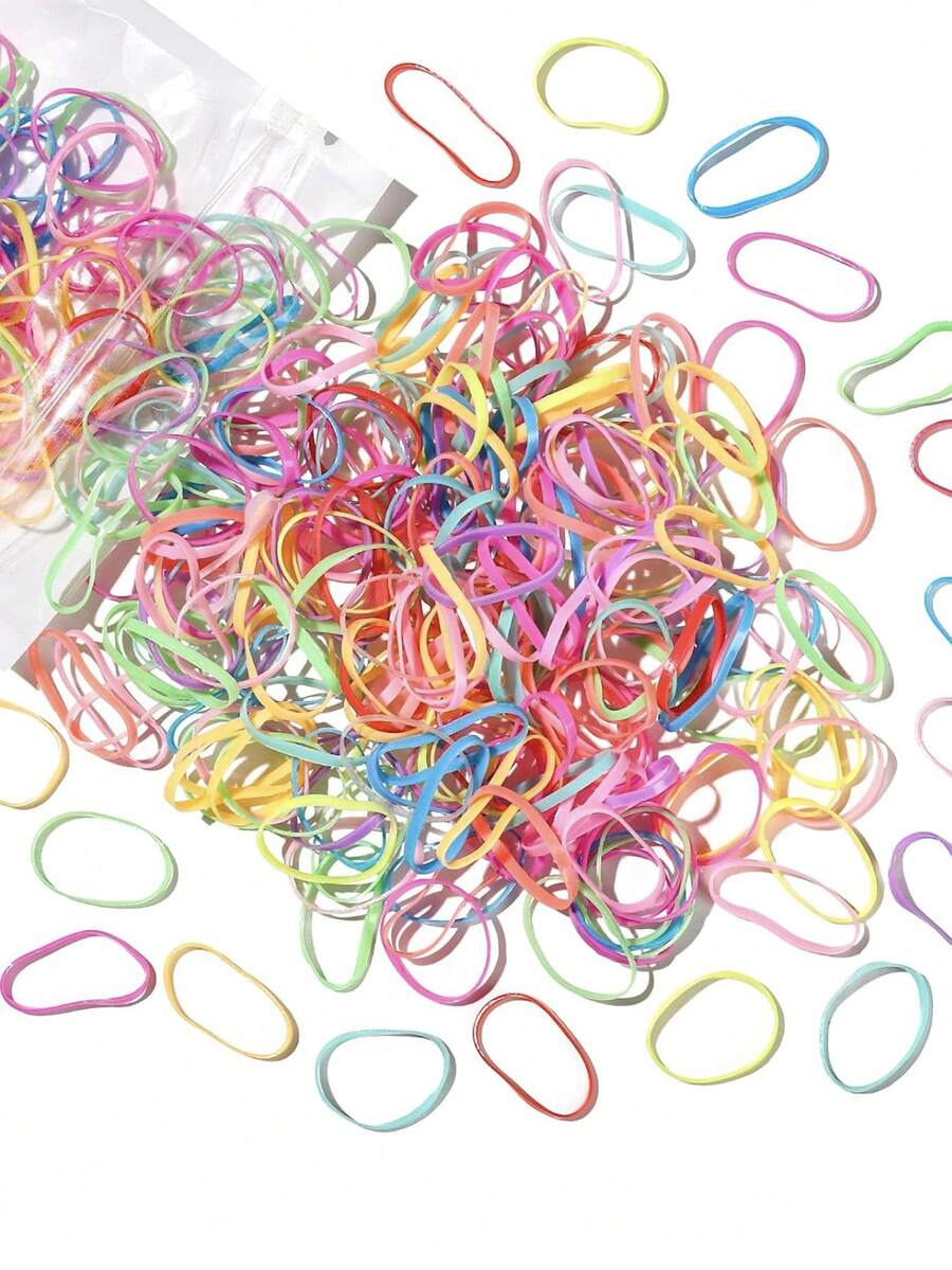 300 件青少年发圈，儿童橡皮筋，适合女孩细小发圈，发饰