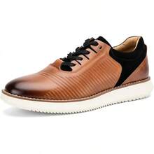 Men's Oxford Shoes Dress Shoes Men's Lightweight Lace-Up Fashion Shoes-20256688 - 棕色-05 - 查看 1