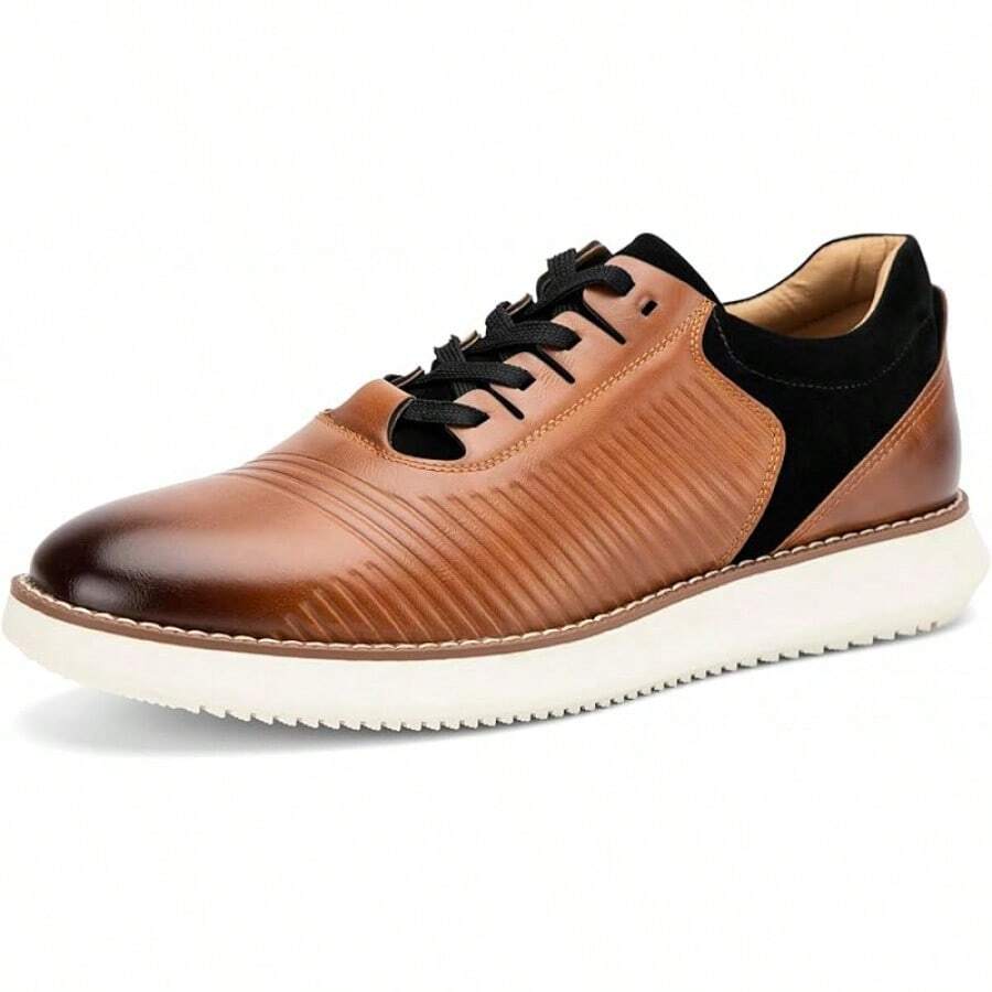 Men's Oxford Shoes Dress Shoes Men's Lightweight Lace-Up Fashion Shoes-20256688 - 棕色-05 - 查看 1