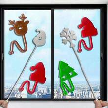 12/24 pezzi Giocattoli in gel morbido TPR a forma di Babbo Natale arrampicante per Natale, giocattoli antistress per bambini con renne appiccicose a tema natalizio, giocattoli in gel morbido TPR a forma di uomo arrampicante per Natale, giocattoli antistress natalizi in gel morbido appiccicosi per bambini con Babbo Natale