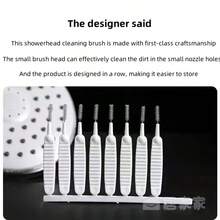 10pcs Bathroom Shower Head Cleaning Brush Washing Anti-Clogging Small Brush Pore Gap Cleaning Brush Keyboard Mobile Phone Hole Pore Gap Washing Tools - White - View 3