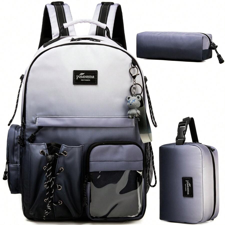 3PCS Kids Backpack Set With Multi-Pocket School Bag Lunch Box And Pencil Case Leather Design For Daily Use In Class Travel Back To School - View 1