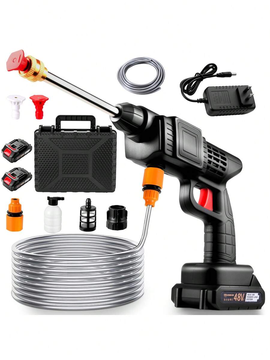 Portable Cordless Electric Pressure Washer Gun - US A Type Plug(110-127V) - View 1