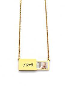 1 Pc Custom Pictures Photo Camera Necklace Personalized Pictures Photo Pet Pictures Letter Sentence Poem Number Logo Sign Can Open Mini Camera Page Memorial Pendant Stainless Steel Jewelry Pendant For Women Chain Birthday Gift Valentine's Day Gift Christmas Gift