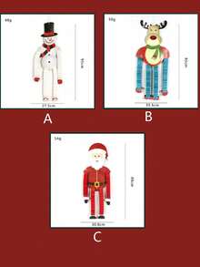 1 szt. Wiszące ozdoby świąteczne, rozsuwane nogi i ramiona, urocze renifery/święty Mikołaj/bałwan, dekoracja na przyjęcie w domu na drzewie