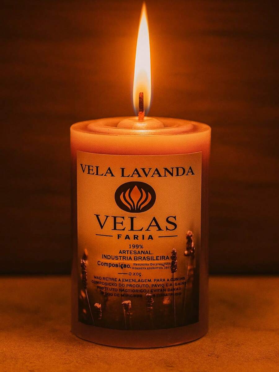 Lavender Candle Scented Candle 100% Pure Paraffin 113g - 1 Piece - White - View 1