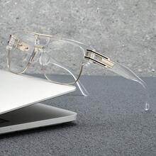 2 件套女士金属复古几何圆形时髦派对装饰时尚眼镜