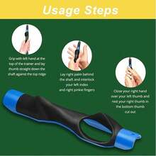 便携式高尔夫握杆训练器和挥杆练习工具 - 轻巧的握杆辅助器，可完美放置手部，改善挥杆节奏和一致性 - 理想的高尔夫配件礼物 - 彩色 - 查看 4