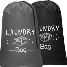Bolsa de lavandería de viaje extra grande con cordón, bolsa de almacenamiento de ropa sucia de gran resistencia, cesta de lavandería fácil de instalar, esencial de viaje, disponible en 4 colores, con diseño transparente, cierre con cordón, resistente a rasgaduras y de poliéster de alta calidad, plegable, adecuado para viajes, dormitorios, cruceros, almacenamiento, bolsa de lavandería, bolsa de almacenamiento