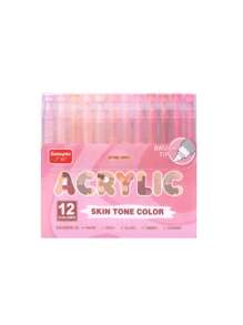 12/24/48/60/72/120/168/200 色专业艺术家笔套装 - 双刷艺术马克笔、柔性画笔和细尖素描 168 色软尖免按压绘画涂鸦覆盖笔直液体丙烯酸马克笔适用于石头、玻璃、陶瓷、复活节彩蛋、金属、木材、防水送给家人和朋友的绝佳礼物！