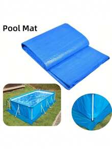 [Pool] Blue Rectangular Waterproof PE Swimming Pool Liner Pad - Heavy-Duty Protection For Above Ground Pools, Prevents Punctures, Easy To Clean & Store, Waterproof Sheet Heavy-Duty Blue Rectangular Waterproof PE Swimming Pool Liner Pad - Above Ground Pool Protection, Prevents Punctures, Barrier, Easy To Clean & Store, - Multicolor - View 14