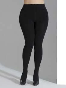 Women's Thermal Lined Tights, Thick & Warm, Slim Fit, Suitable For (-5°C~10°C) Light Warmth, Fashionable & Minimalist, Autumn/Winter, Cozy - Multicolor - View 11