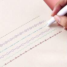 3 Sets (18 Pcs) Multi-Color Flower-Shaped Contour Pens: Various Flower Patterns, Lightweight Portable - Quick-Drying, Fine Lines For Painting/Diary/Notes/Coloring, Ideal Marking Tools