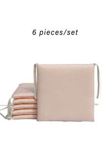 Barrera de seguridad para bebé, Cubierta de barandilla de cuna para bebé, Juego de ropa de cama para bebé, Cojines de esquina para cuna, Almohadillas protectoras de colores variados (6 piezas)
