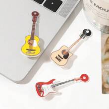 5pcs Music Enthusiasts Must Enter, Guitar And Violin-Style Hair Accessories Hairpins, And Be The Most Personalized Music Elf On The Street, Claw Clips, Hair Claws, Clips For Hair, Hair Slide, Hair Barrettes, School Stuff