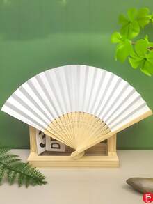7 Inch Blank Paper Fan Colorful Paper Fan, Blank Folding Fan Painting Fan, Creative DIY Handmade Supplies Coloring, Handmade Materials, Fan For Anime, Fan For Stage, Fan For Wedding, Cooling Fan, Must Have In Summer, Many Colors For You To Choose From! - White - View 25