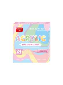 12/24/48/60/72/120/168/200 色专业艺术家笔套装 - 双刷艺术马克笔、柔性画笔和细尖素描 168 色软尖免按压绘画涂鸦覆盖笔直液体丙烯酸马克笔适用于石头、玻璃、陶瓷、复活节彩蛋、金属、木材、防水送给家人和朋友的绝佳礼物！