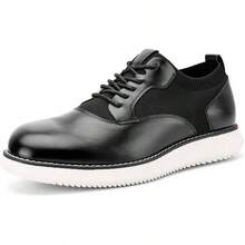 Men's Oxford Shoes Dress Shoes Men's Lightweight Lace-Up Fashion Shoes-20256688 - 黑色-07 - 查看 1
