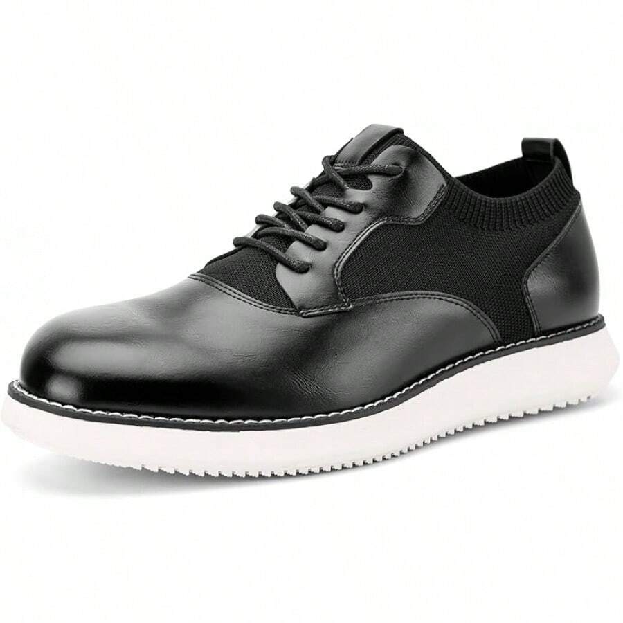 Men's Oxford Shoes Dress Shoes Men's Lightweight Lace-Up Fashion Shoes-20256688 - 黑色-07 - 查看 1
