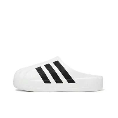  Adidas Originals AdiFOM SUPERSTAR MULE Comfortable & Durable Slide Sandals, Unisex, White & Black