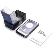 Cartas del Tarot Lunalapin en caja de lata con bordes dorados, baraja de tarot para adivinación y juegos de mesa