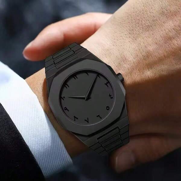 New Men And Women Universal Neutral Square Shell Fashion Business Quartz Watch Men's Watch Women's Watch Hand High-End Women's Watch East Plastic Men's Quartz Watch