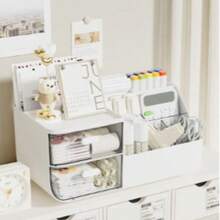 Desktop Storage Box Cosmetics Drawer-Type Cute Box Office Stationery Organizer Box Study Desk Storage Rack