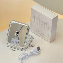 1pc Foldable Lighted Makeup Mirror - Portable Vanity Mirror With Lights, Suitable For Dressing Room, Bathroom, Travel | Cute Small Square Mirror (9x8cm) - Great For Women, Home Decor And Holiday Gifts - Multicolor - View 10