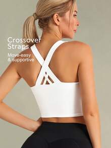 Tender Angel Women's 2 Pieces Sports Bra Set, Removable Padded One-Shoulder Minimalist Racerback Bra, Women's Sports Sleeveless Tight Vest Suitable For Workout, Yoga, Casual And Running - 彩色 - 查看 2