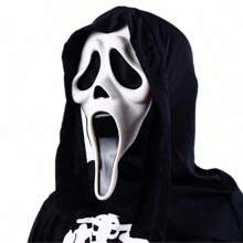 1 Stück Halloween Maske, schwarzes Kopftuch Totenkopf, Horror Make-up Maske, Latex Maske für Rollenspiele, Halloween Kostüm, Halloween Zubehör Bühnenperformance Requisiten, Maske, Rollenspiel Maske