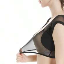 1pc/2pcs Mesh Camisole With Washable Underarm Sweat Pads, Invisible Plus Size Breathable Sweat Absorbing Pads, Thin Vest, Sweat Absorbing Camisole, Suitable For Underarm Sweat Protection For Women And Girls, Washable, Sweat-Wicking And Quick-Drying