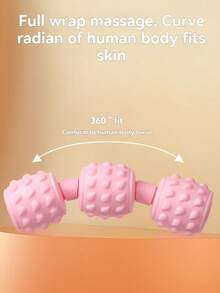 按摩滚轮抗脂肪按摩器身体腿部瘦身滚轮瑜伽训练器U型普拉提肌肉放松滚轮（水滴滚轮） - 粉色 - 查看 4